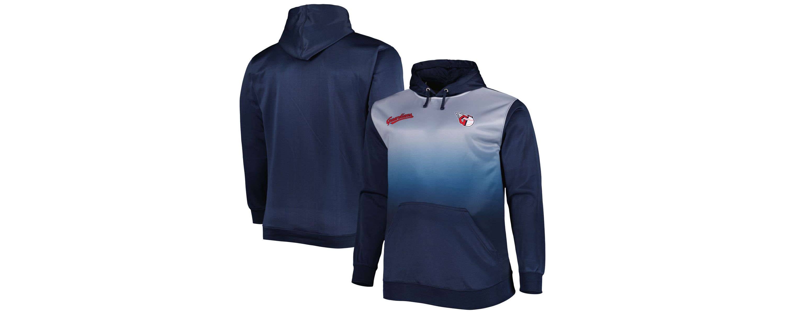 MLB Cleveland Guardians Fade Sublimated Fleece Pullover Hoodie