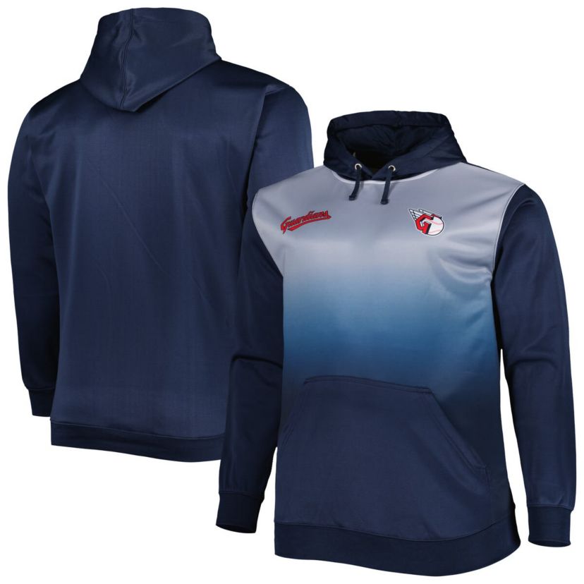 MLB Cleveland Guardians Fade Sublimated Fleece Pullover Hoodie