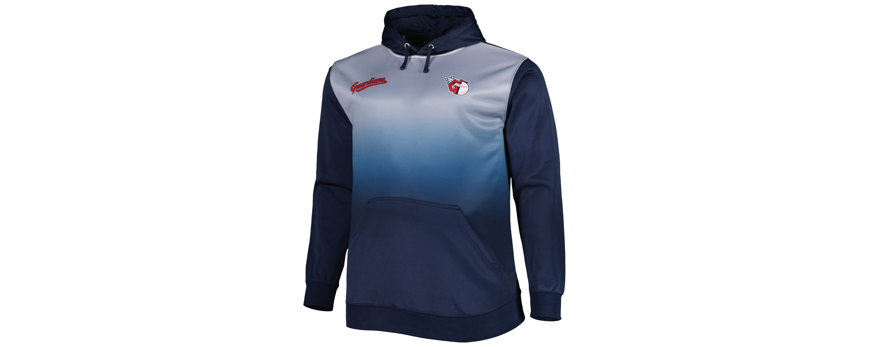 MLB Cleveland Guardians Fade Sublimated Fleece Pullover Hoodie