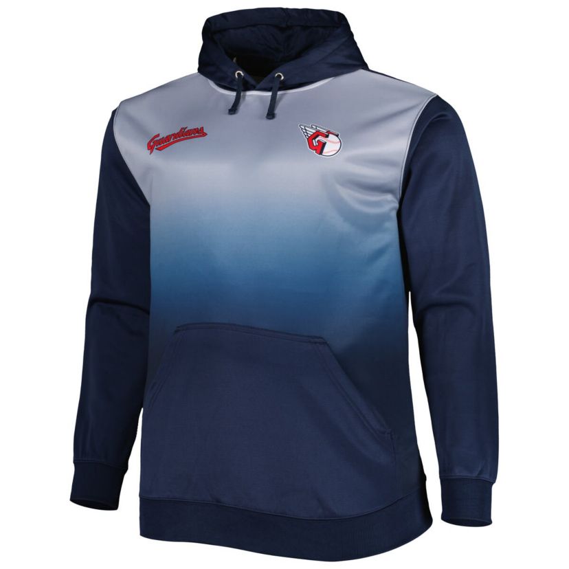 MLB Cleveland Guardians Fade Sublimated Fleece Pullover Hoodie