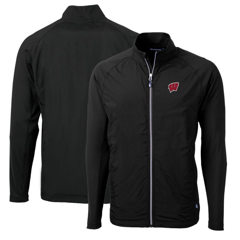 NCAA Wisconsin Badgers Big & Tall Adapt Eco Knit Hybrid Recycled Full-Zip Jacket
