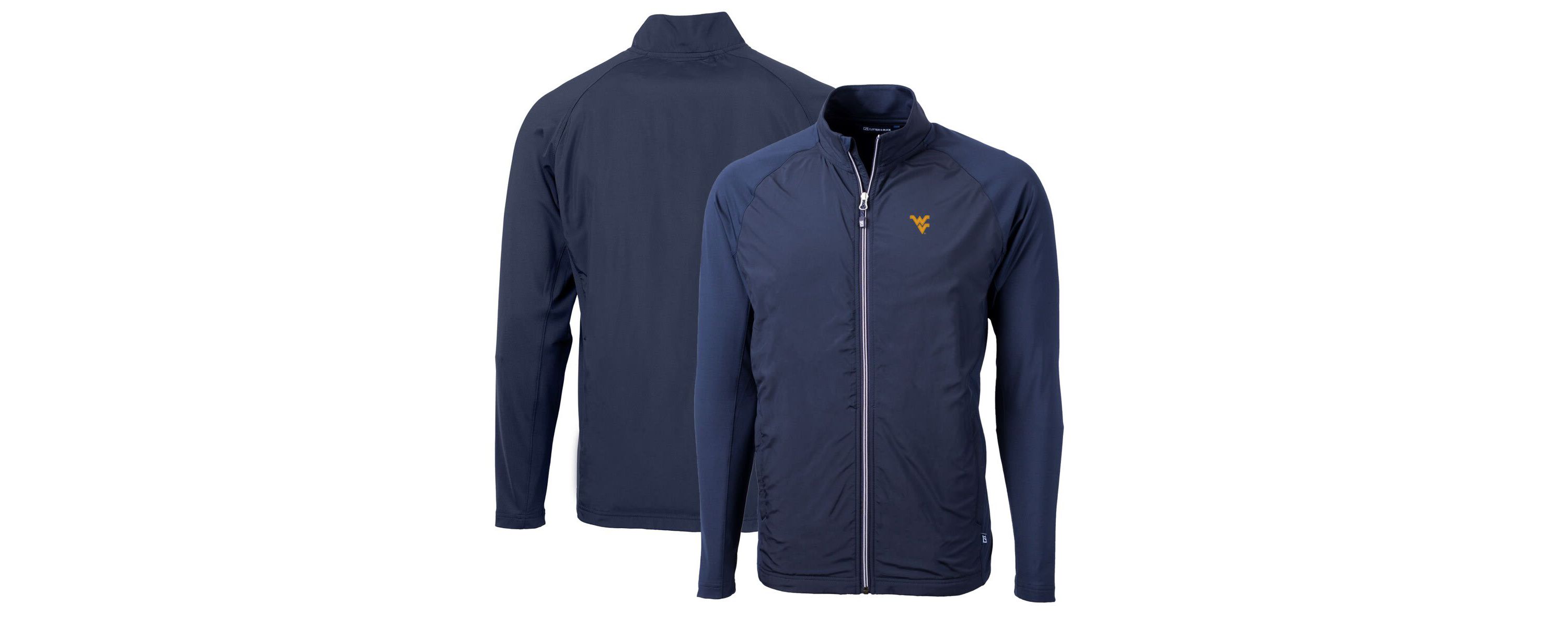 NCAA West Virginia Mountaineers Big & Tall Adapt Eco Knit Hybrid Recycled Full-Zip Jacket
