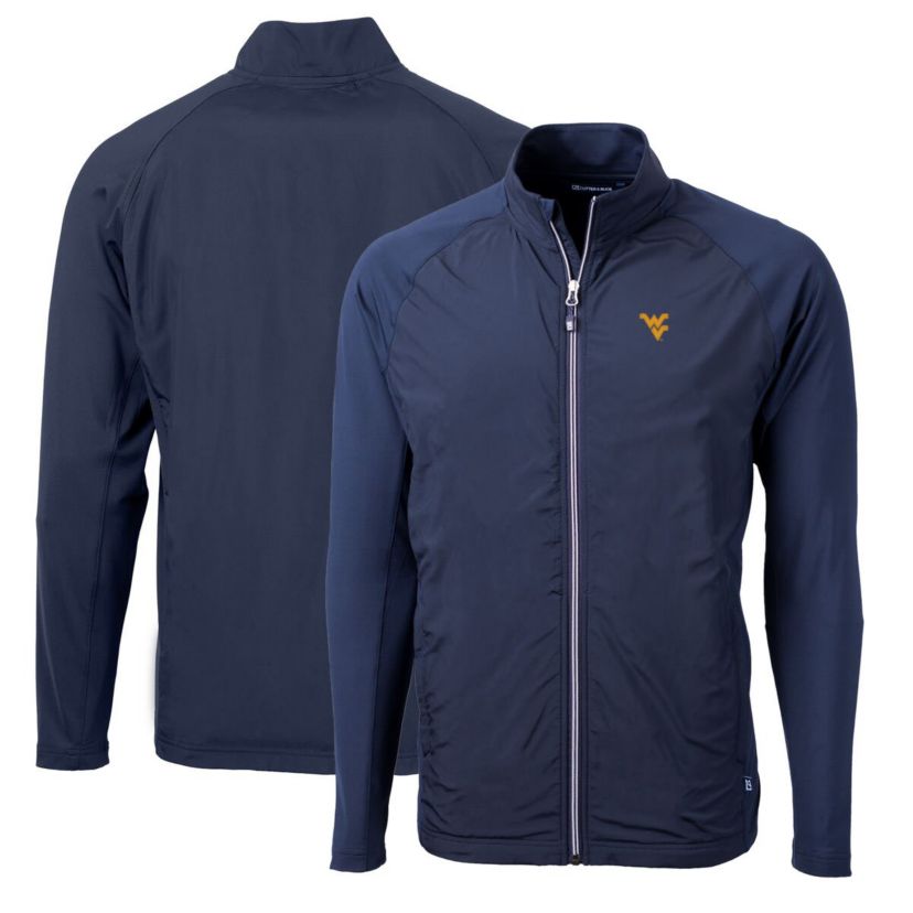 NCAA West Virginia Mountaineers Big & Tall Adapt Eco Knit Hybrid Recycled Full-Zip Jacket