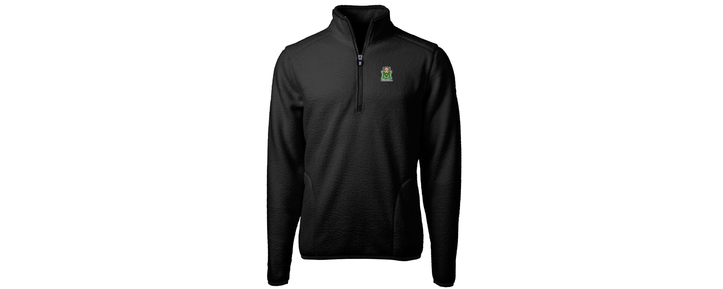 NCAA Marshall Thundering Herd Big & Tall Cascade Eco Sherpa Fleece Quarter-Zip Jacket