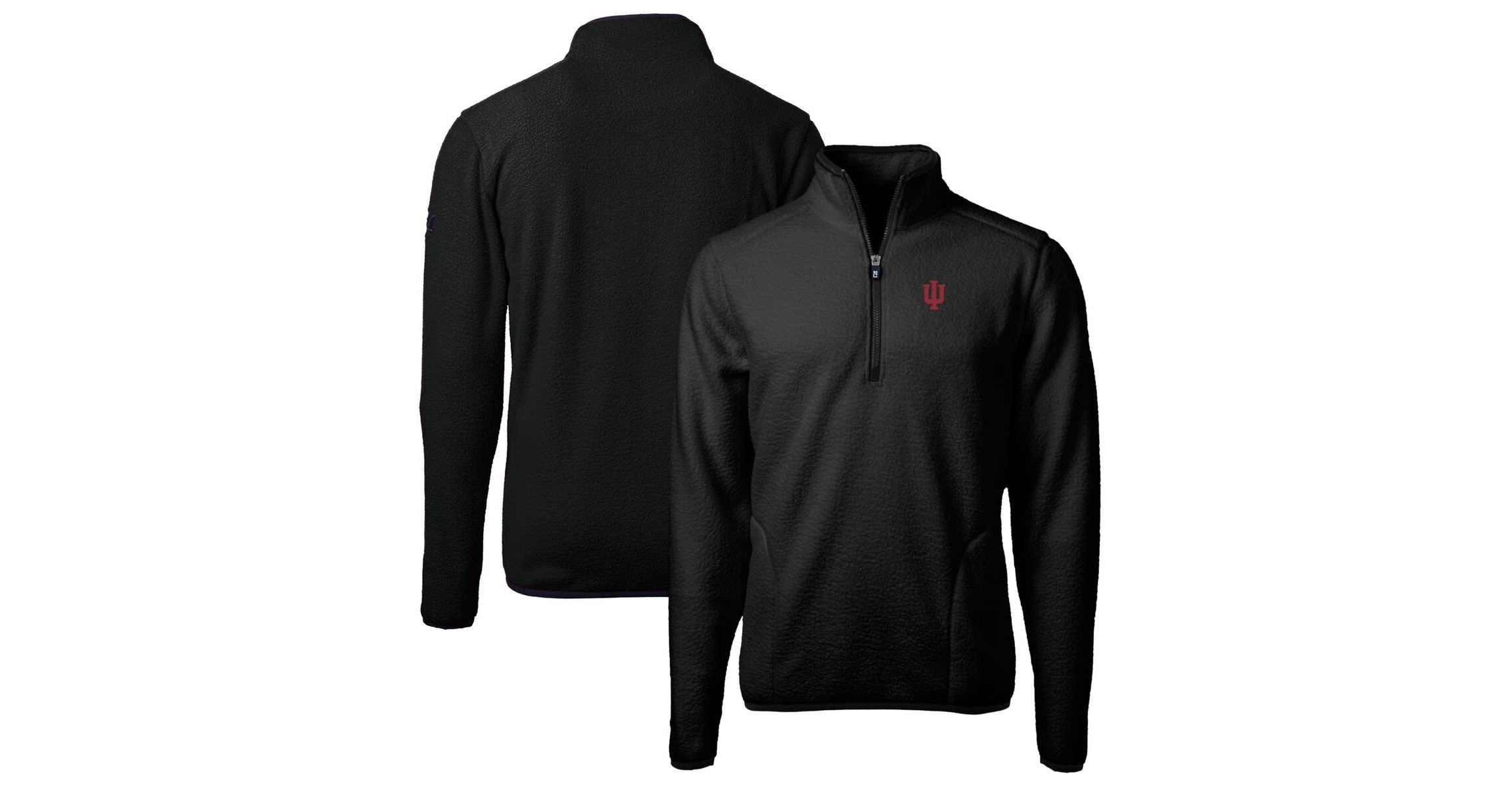 NCAA Indiana Hoosiers Big & Tall Cascade Eco Sherpa Fleece Quarter-Zip Jacket