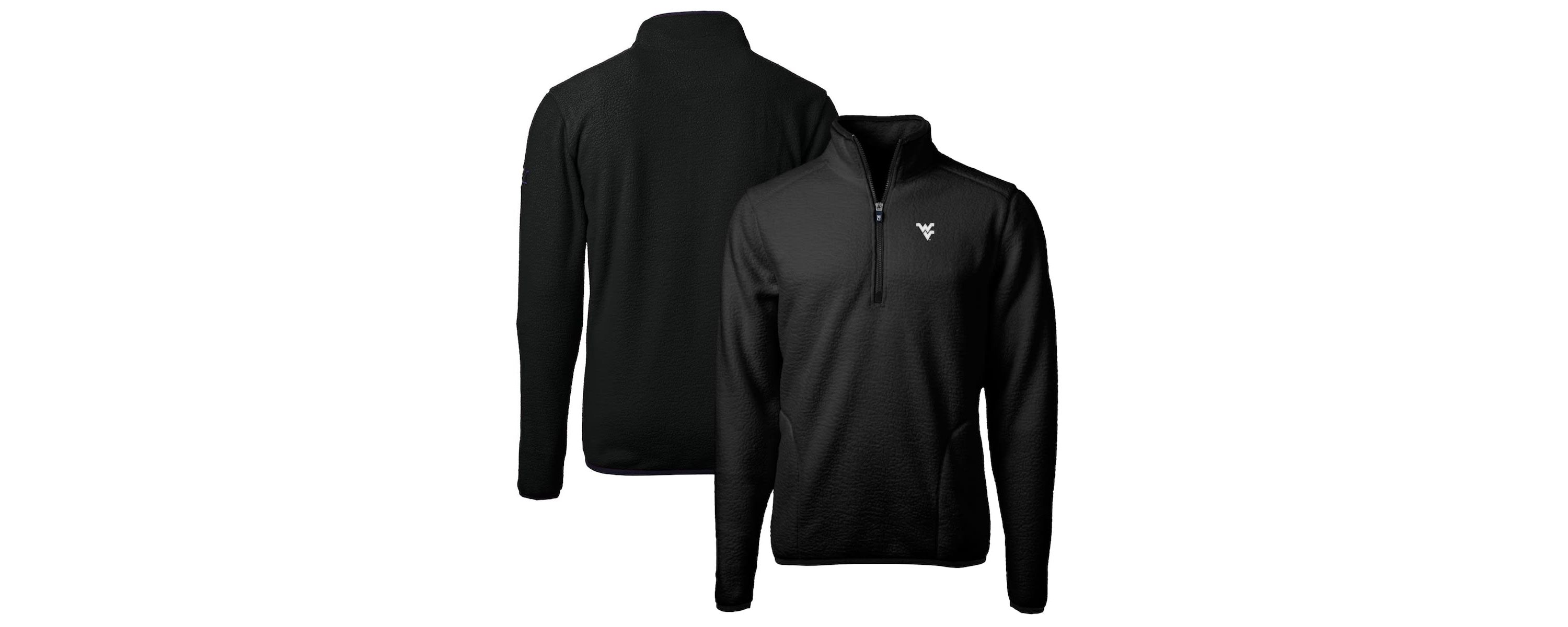 NCAA West Virginia Mountaineers Big & Tall Cascade Eco Sherpa Fleece Quarter-Zip Jacket