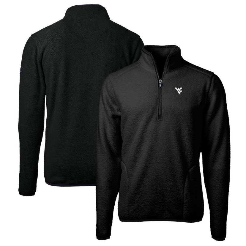 NCAA West Virginia Mountaineers Big & Tall Cascade Eco Sherpa Fleece Quarter-Zip Jacket
