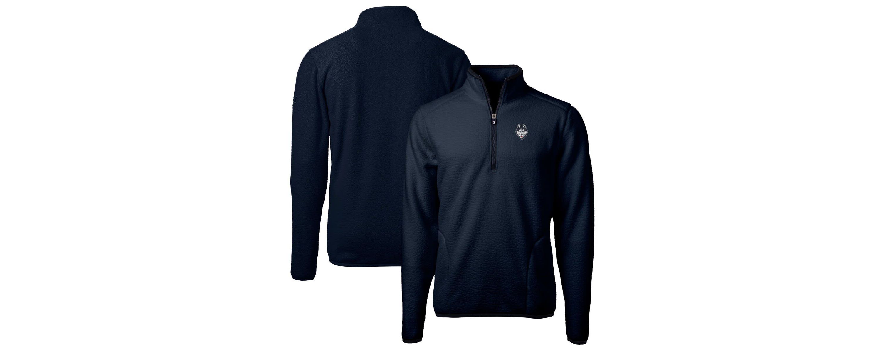 Connecticut Huskies NCAA UConn Huskies Big & Tall Cascade Eco Sherpa Fleece Quarter-Zip Jacket