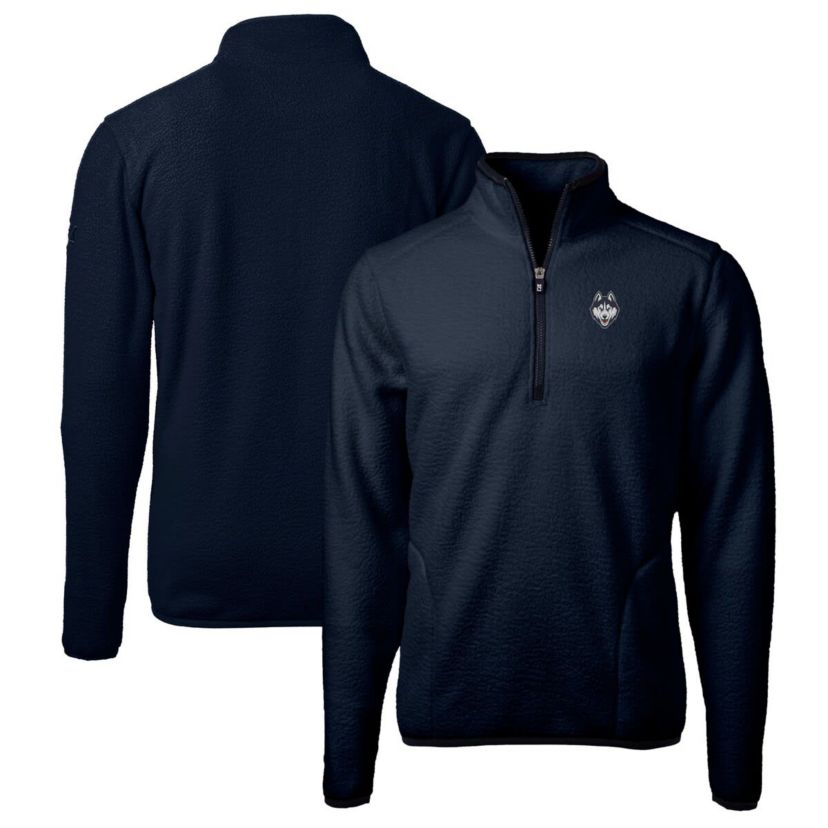 Connecticut Huskies NCAA UConn Huskies Big & Tall Cascade Eco Sherpa Fleece Quarter-Zip Jacket