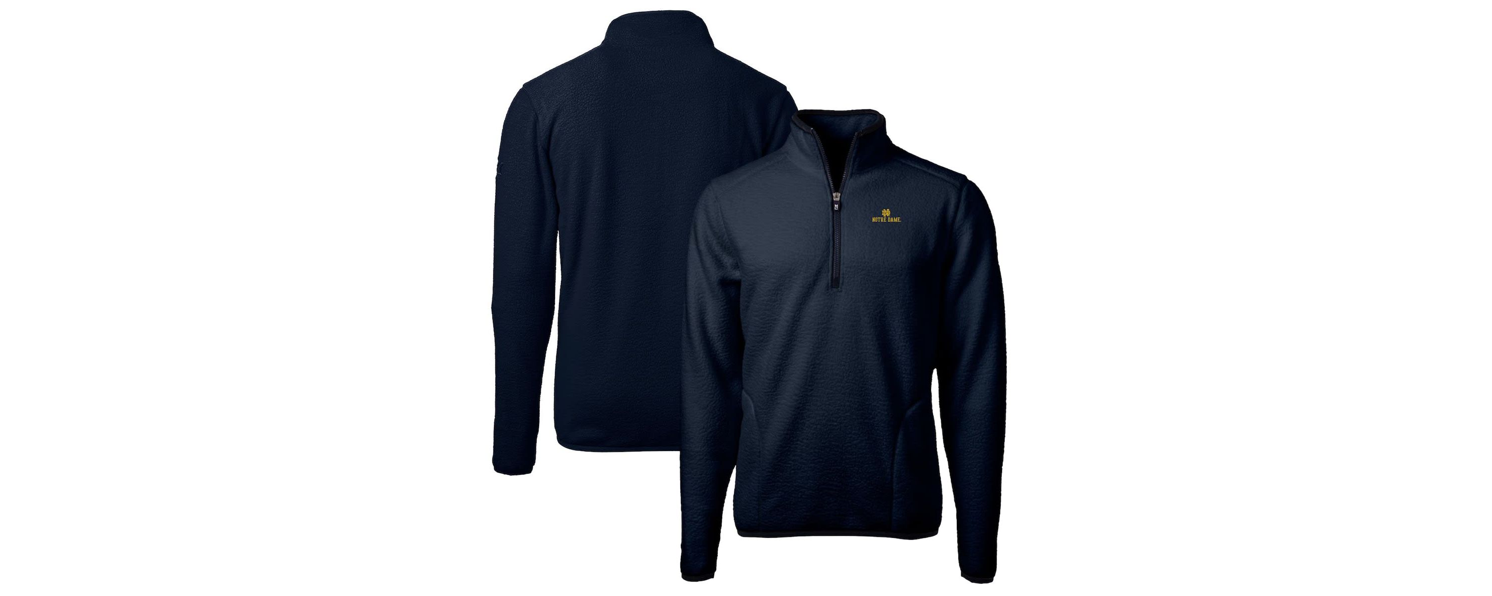 NCAA Notre Dame Fighting Irish Big & Tall Cascade Eco Sherpa Fleece Quarter-Zip Jacket