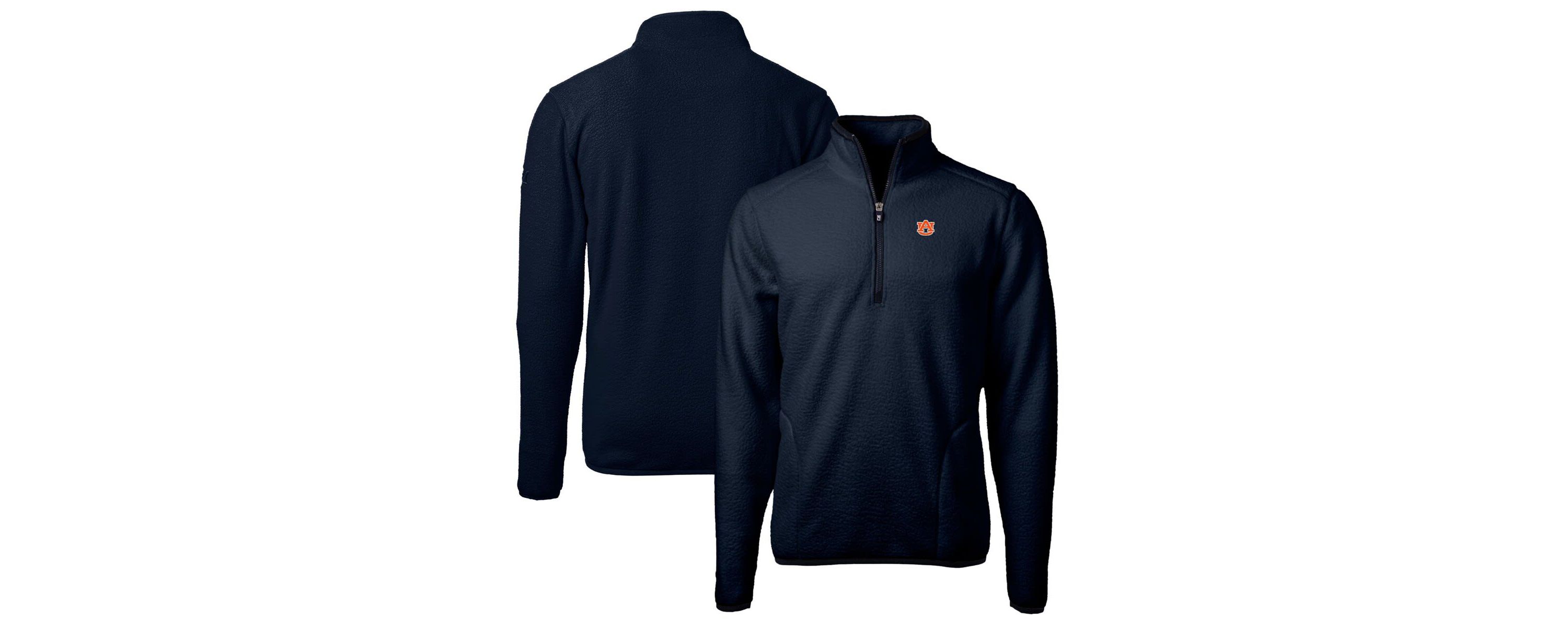 NCAA Auburn Tigers Big & Tall Cascade Eco Sherpa Fleece Quarter-Zip Jacket