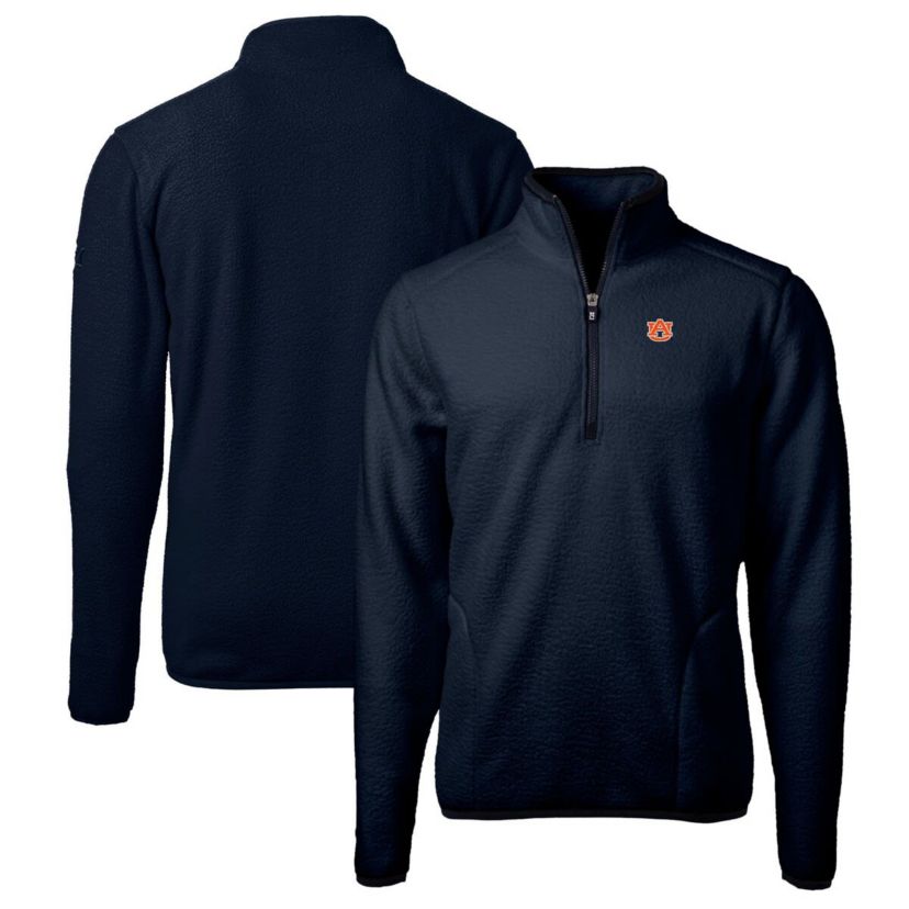 NCAA Auburn Tigers Big & Tall Cascade Eco Sherpa Fleece Quarter-Zip Jacket
