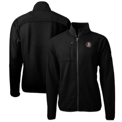 Cutter & Buck Men's NCAA Florida State Seminoles Big & Tall Cascade Eco Sherpa Fleece Full-Zip Jacket, Black, X-Large -  0196372404796