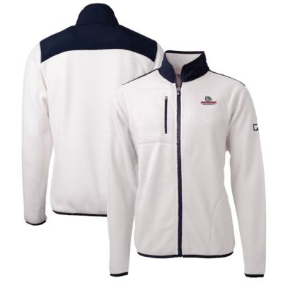 Gonzaga University Bulldogs NCAA White/Navy Big & Tall Cascade Eco Sherpa Fleece Full-Zip Jacket