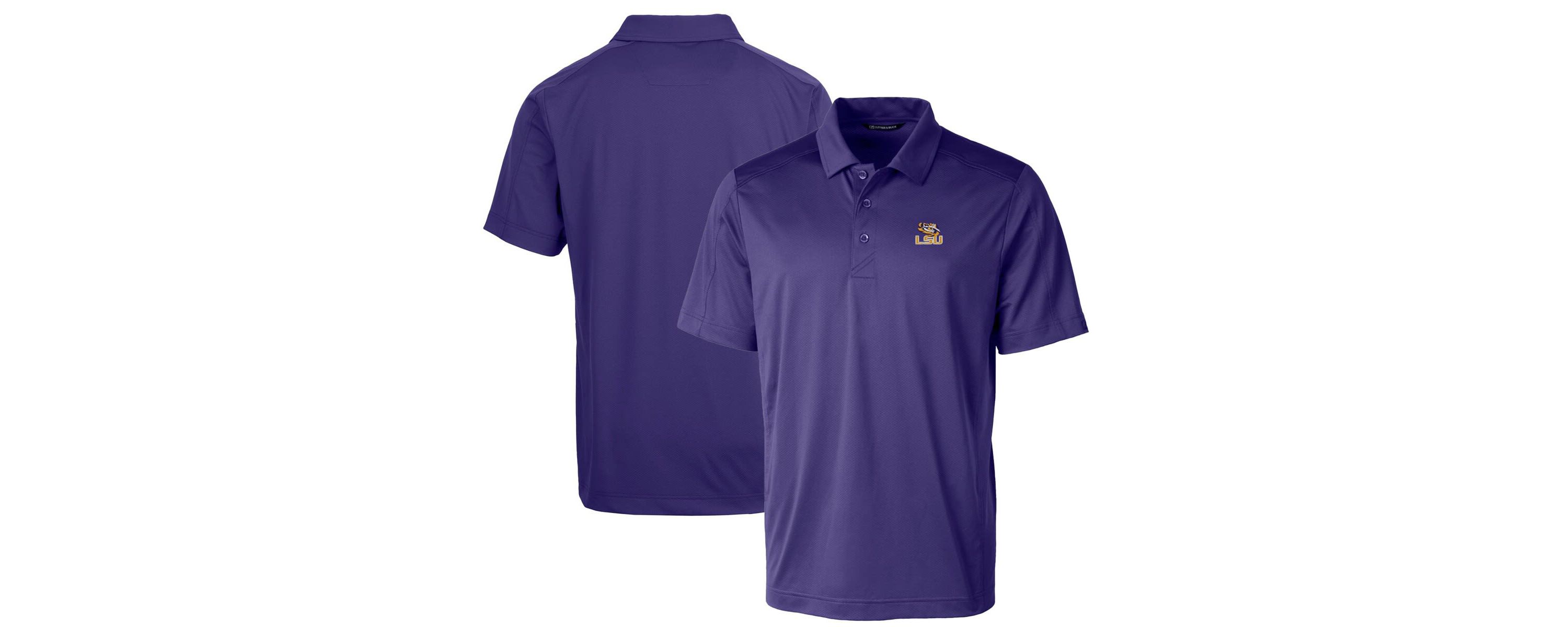 NCAA LSU Tigers Big & Tall Prospect Textured Stretch Polo