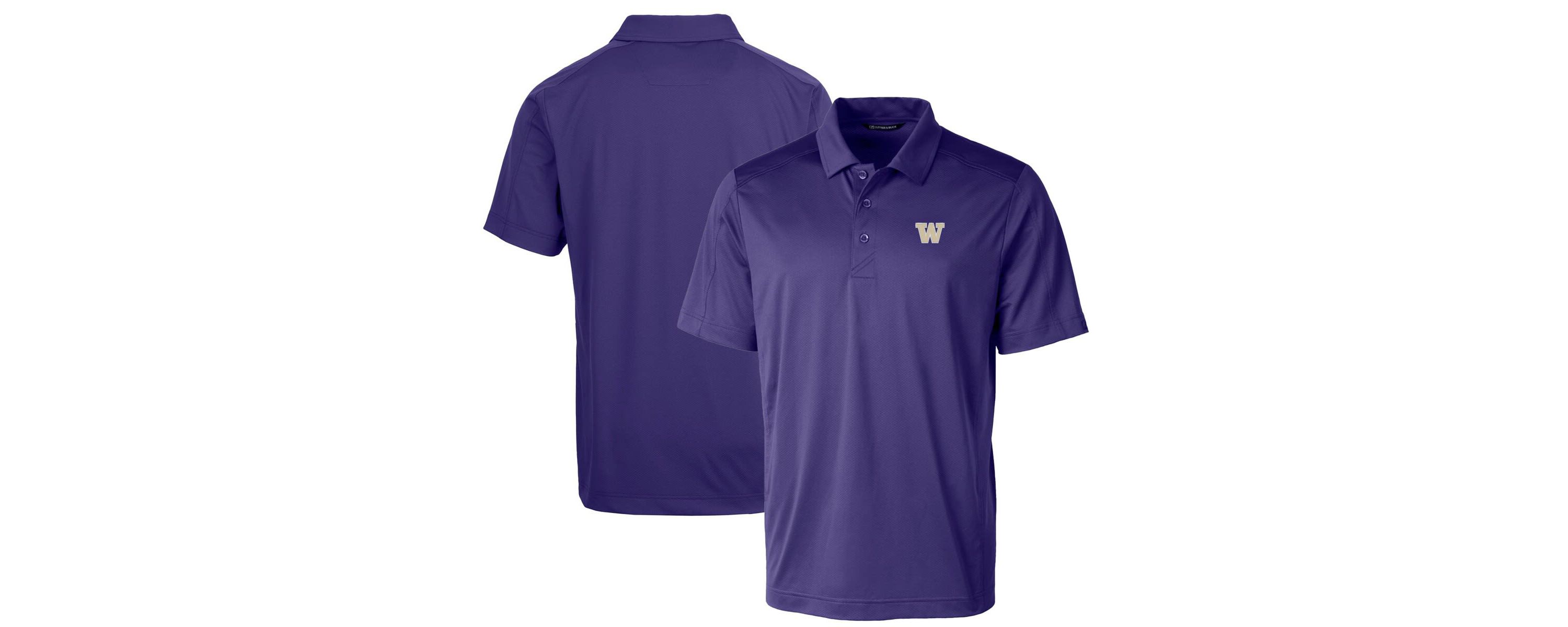 NCAA Washington Huskies Big & Tall Prospect Textured Stretch Polo