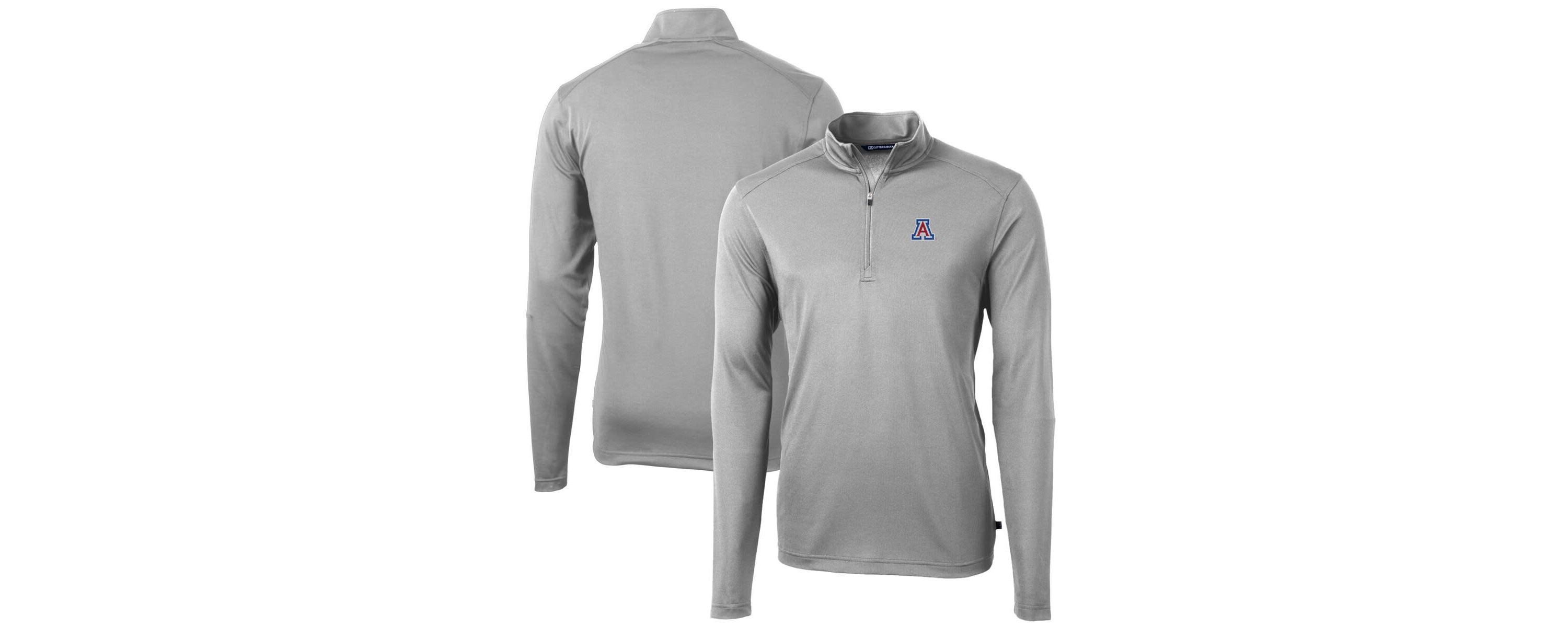 NCAA Arizona Wildcats Big & Tall Virtue Eco Pique Recycled Quarter-Zip Pullover Top