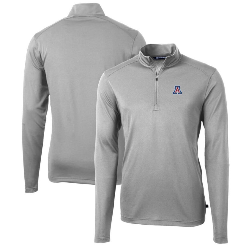 NCAA Arizona Wildcats Big & Tall Virtue Eco Pique Recycled Quarter-Zip Pullover Top
