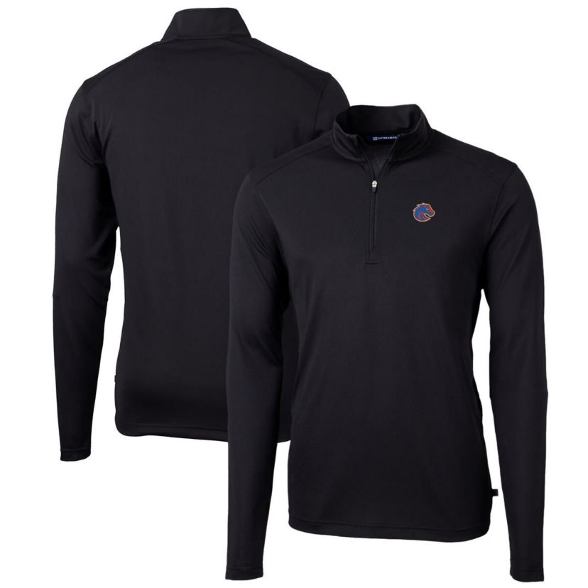 NCAA Boise State Broncos Big & Tall Virtue Eco Pique Recycled Quarter-Zip Pullover Top