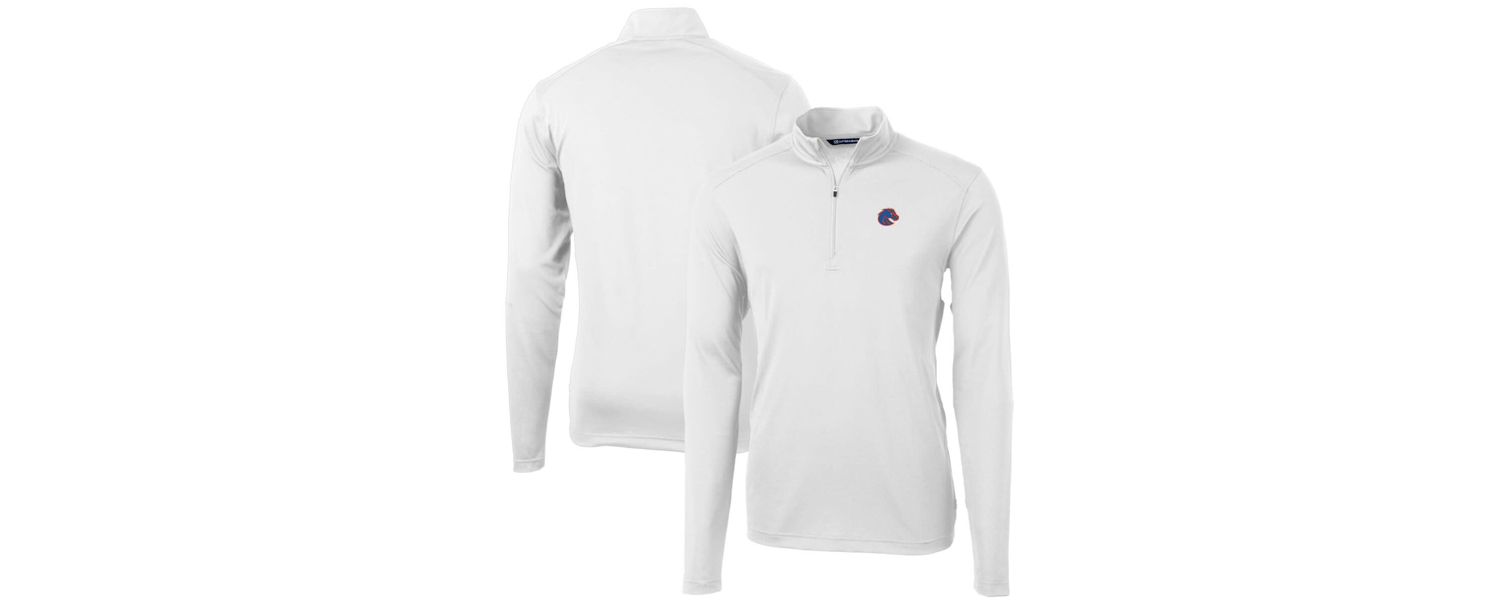 NCAA Boise State Broncos Big & Tall Virtue Eco Pique Recycled Quarter-Zip Pullover Top