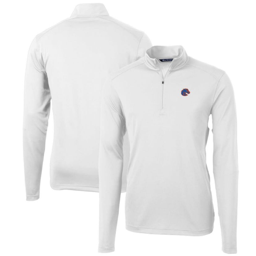 NCAA Boise State Broncos Big & Tall Virtue Eco Pique Recycled Quarter-Zip Pullover Top
