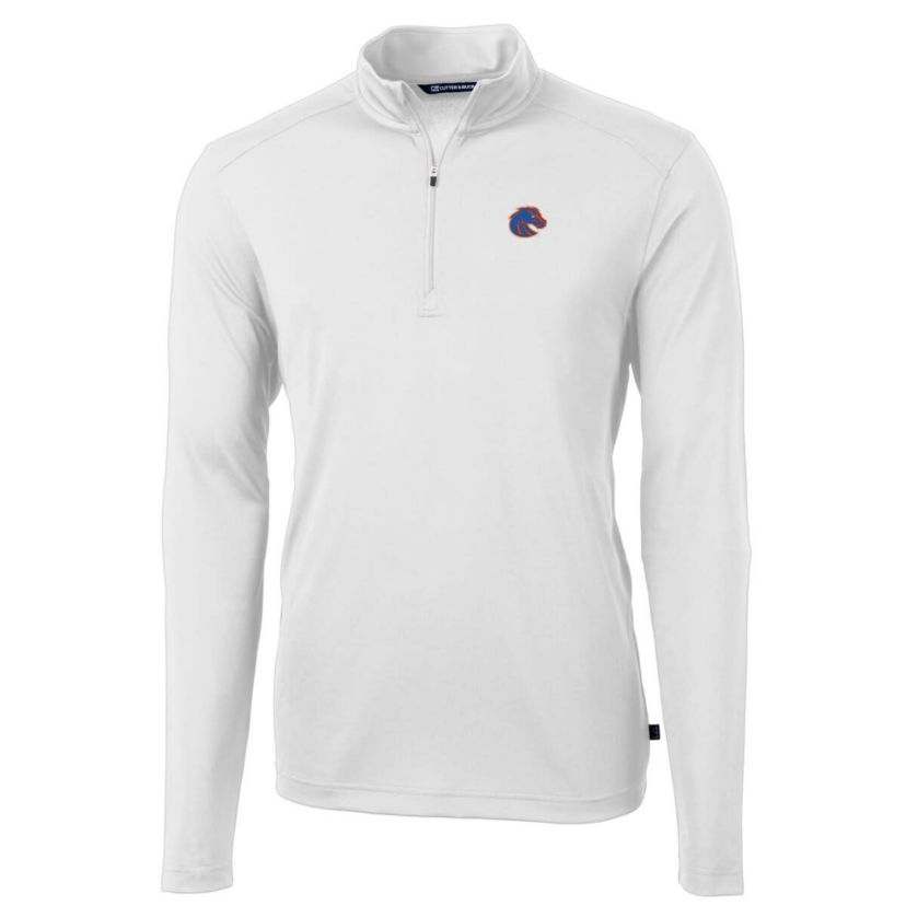 NCAA Boise State Broncos Big & Tall Virtue Eco Pique Recycled Quarter-Zip Pullover Top