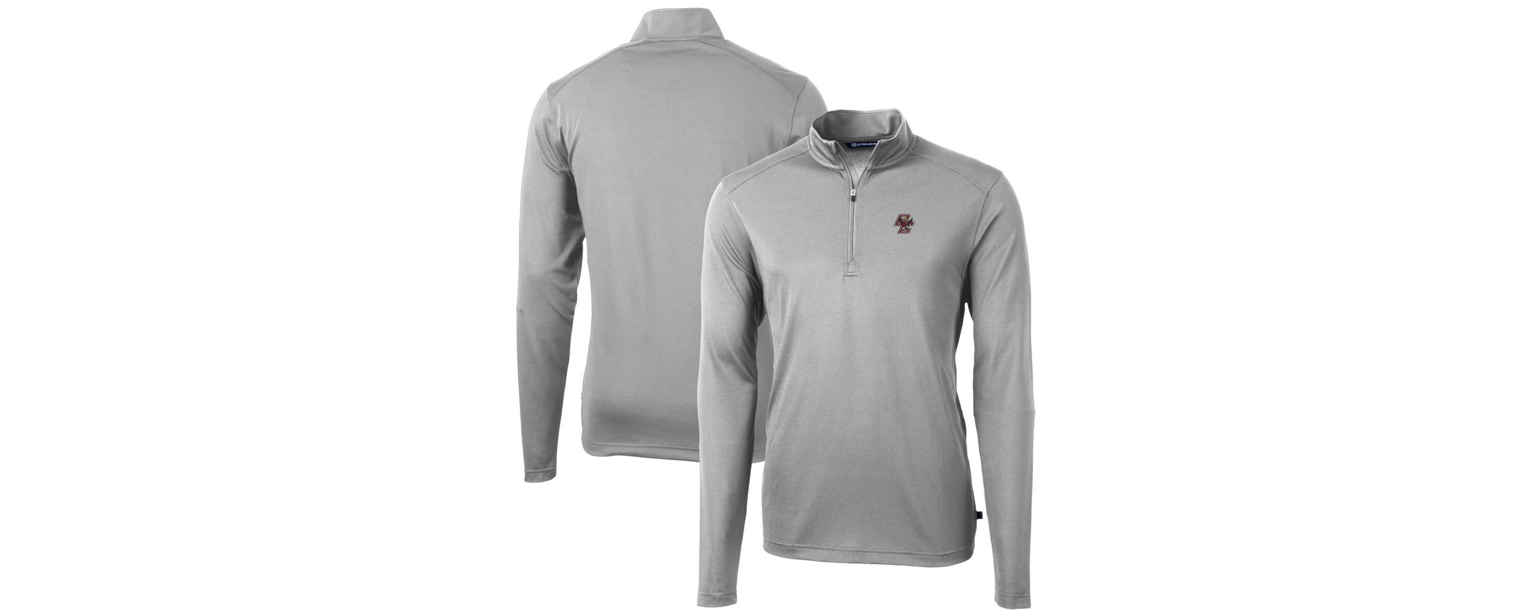 Boston College Eagles NCAA Boston NCAA Eagles Big & Tall Virtue Eco Pique Recycled Quarter-Zip Pullover Top