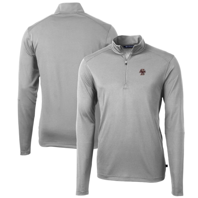 Boston College Eagles NCAA Boston NCAA Eagles Big & Tall Virtue Eco Pique Recycled Quarter-Zip Pullover Top