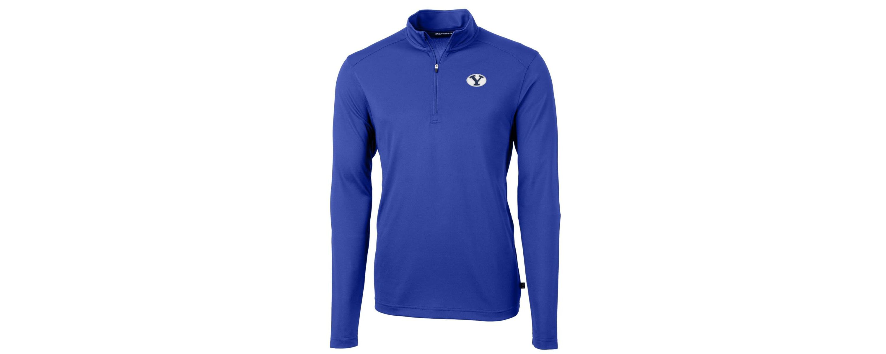 NCAA BYU Cougars Big & Tall Virtue Eco Pique Recycled Quarter-Zip Pullover Top