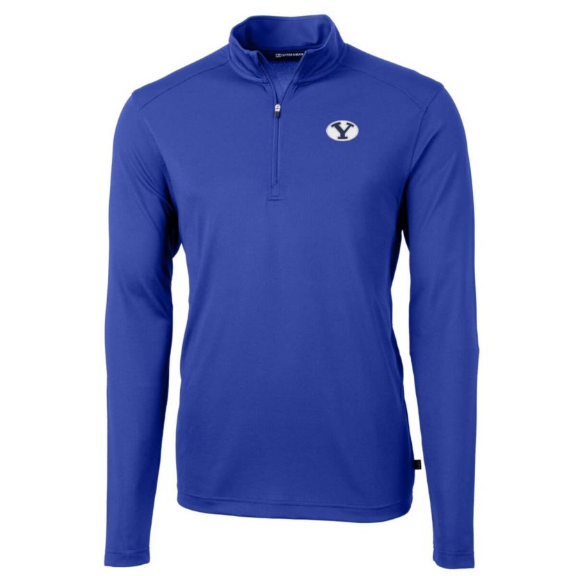 NCAA BYU Cougars Big & Tall Virtue Eco Pique Recycled Quarter-Zip Pullover Top