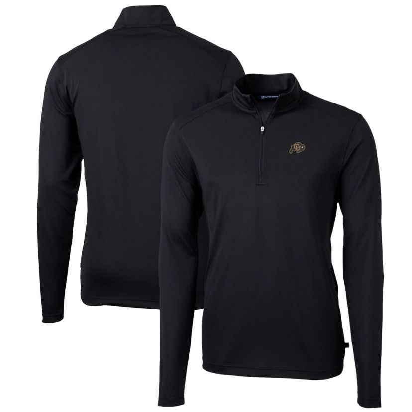 NCAA Colorado Buffaloes Big & Tall Virtue Eco Pique Recycled Quarter-Zip Pullover Top