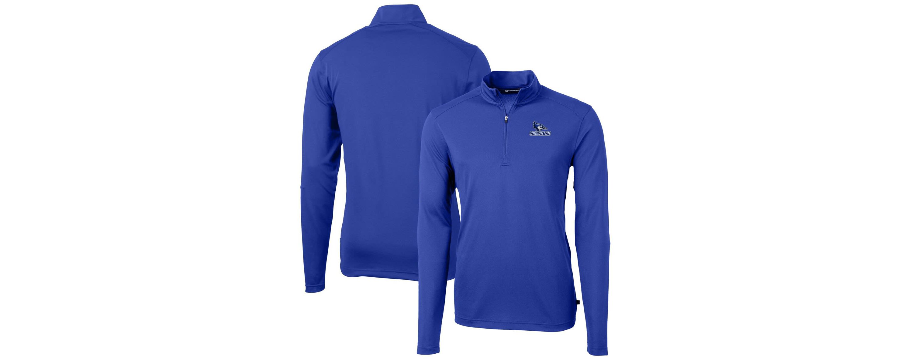 Creighton University Bluejays NCAA Creighton Bluejays Big & Tall Virtue Eco Pique Recycled Quarter-Zip Pullover Top