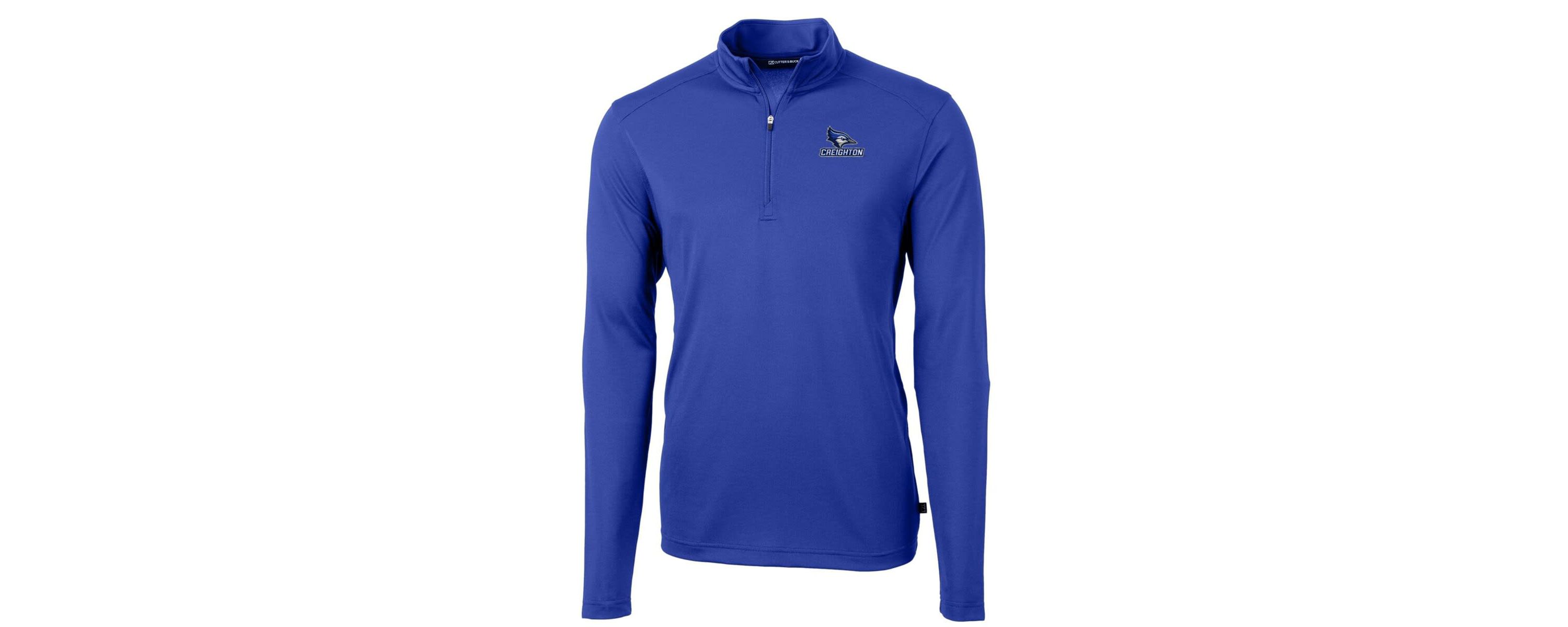 Creighton University Bluejays NCAA Creighton Bluejays Big & Tall Virtue Eco Pique Recycled Quarter-Zip Pullover Top