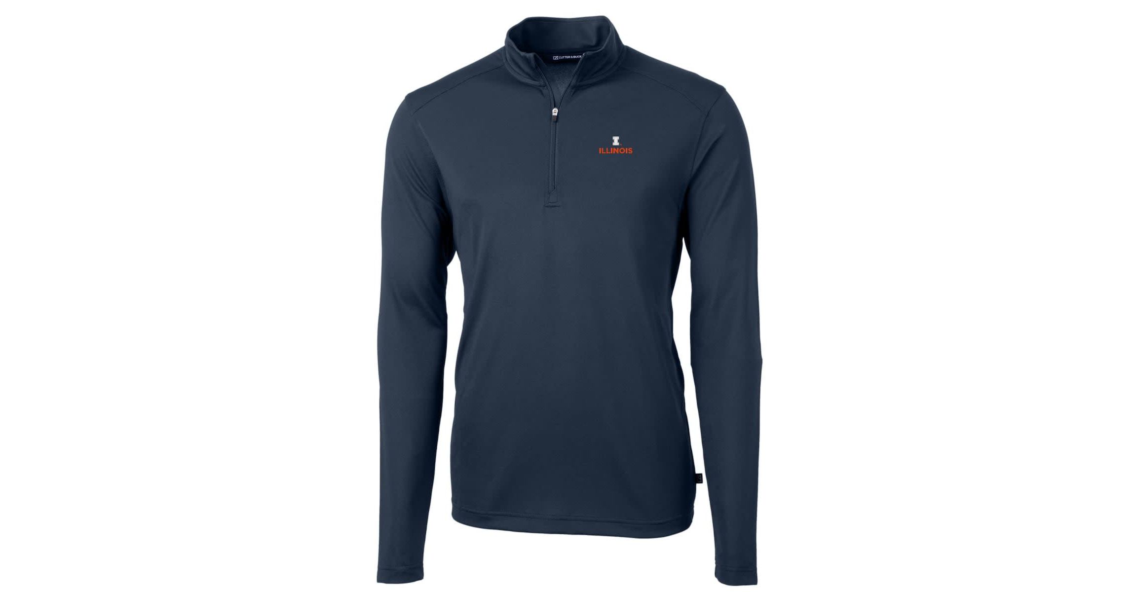 NCAA Illinois Fighting Illini Big & Tall Virtue Eco Pique Recycled Quarter-Zip Pullover Top