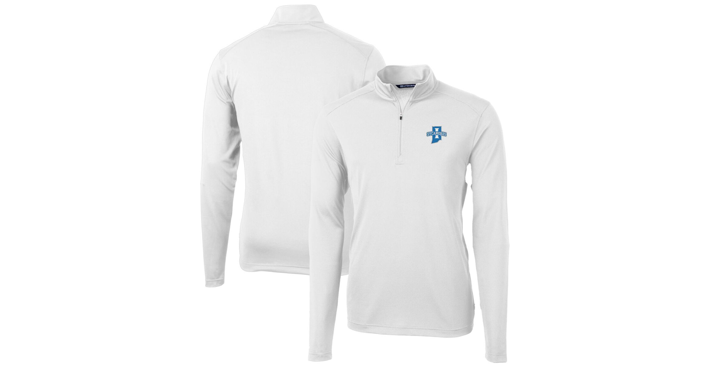 NCAA Indiana State Sycamores Big & Tall Virtue Eco Pique Recycled Quarter-Zip Pullover Top