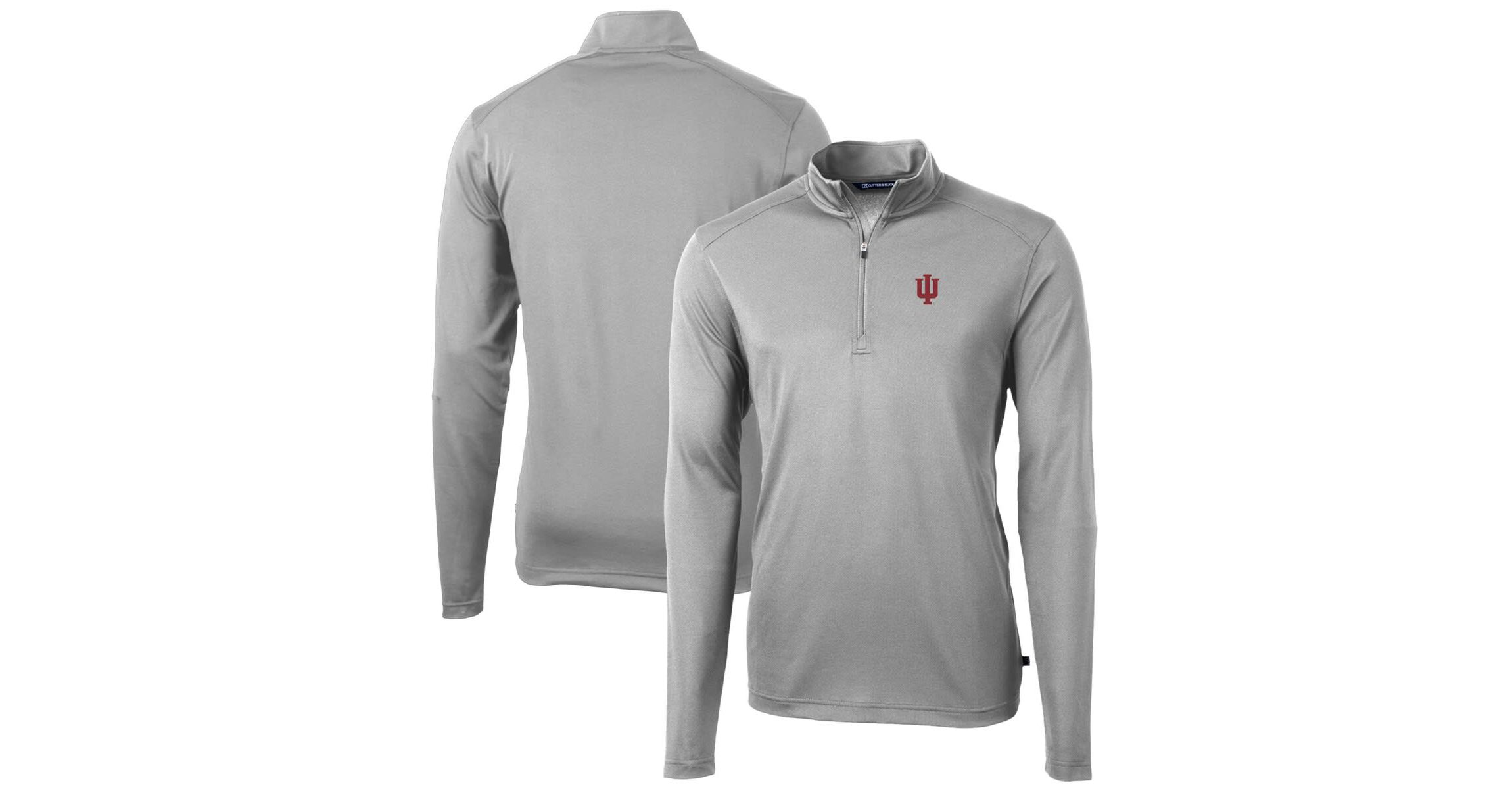 NCAA Indiana Hoosiers Big & Tall Virtue Eco Pique Recycled Quarter-Zip Pullover Top