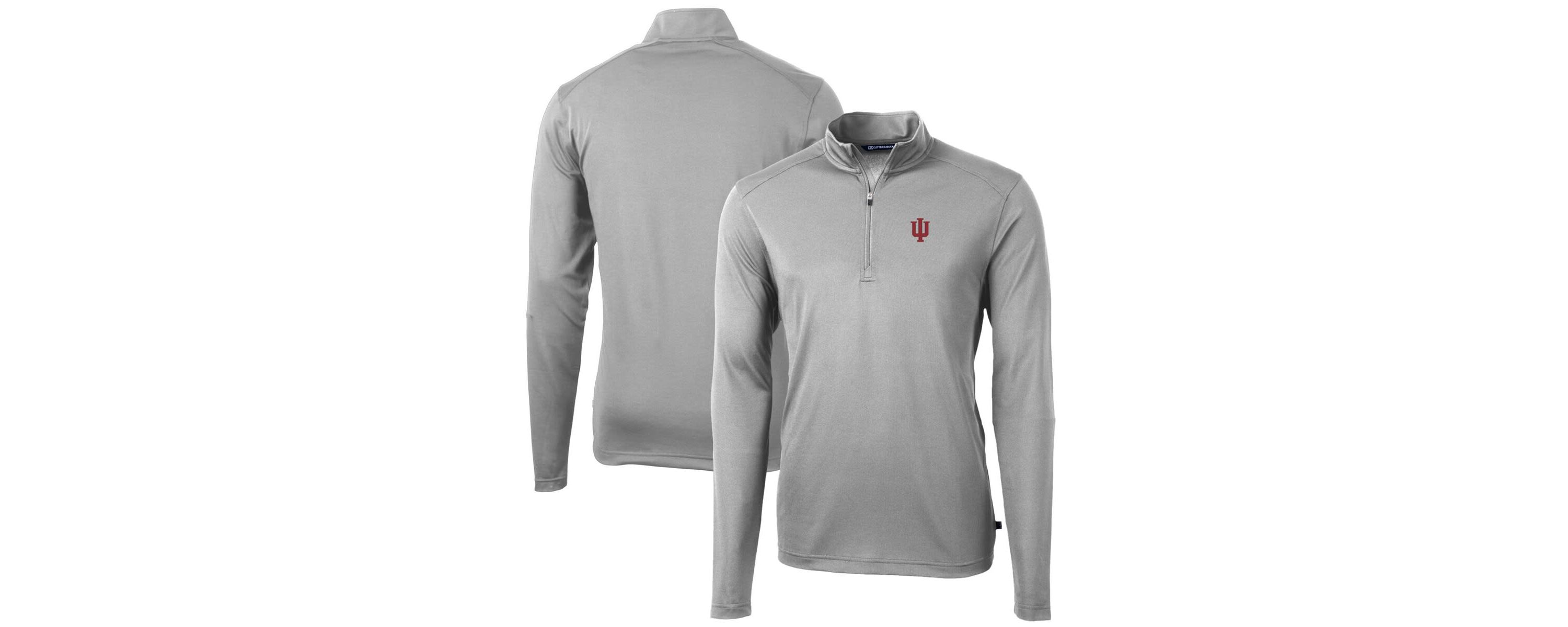 NCAA Indiana Hoosiers Big & Tall Virtue Eco Pique Recycled Quarter-Zip Pullover Top