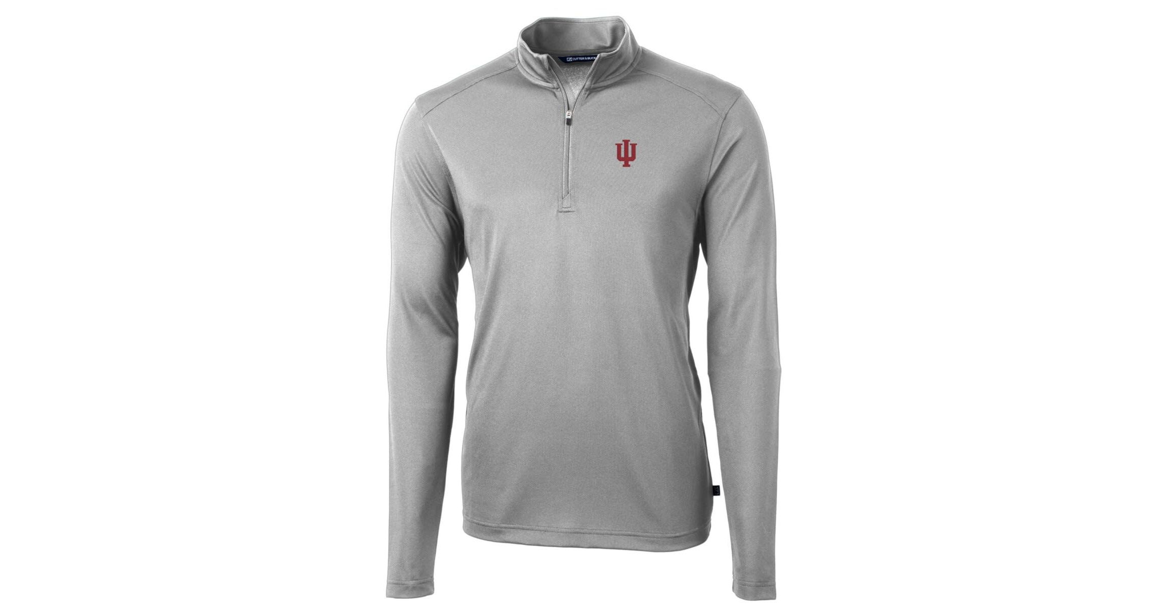NCAA Indiana Hoosiers Big & Tall Virtue Eco Pique Recycled Quarter-Zip Pullover Top