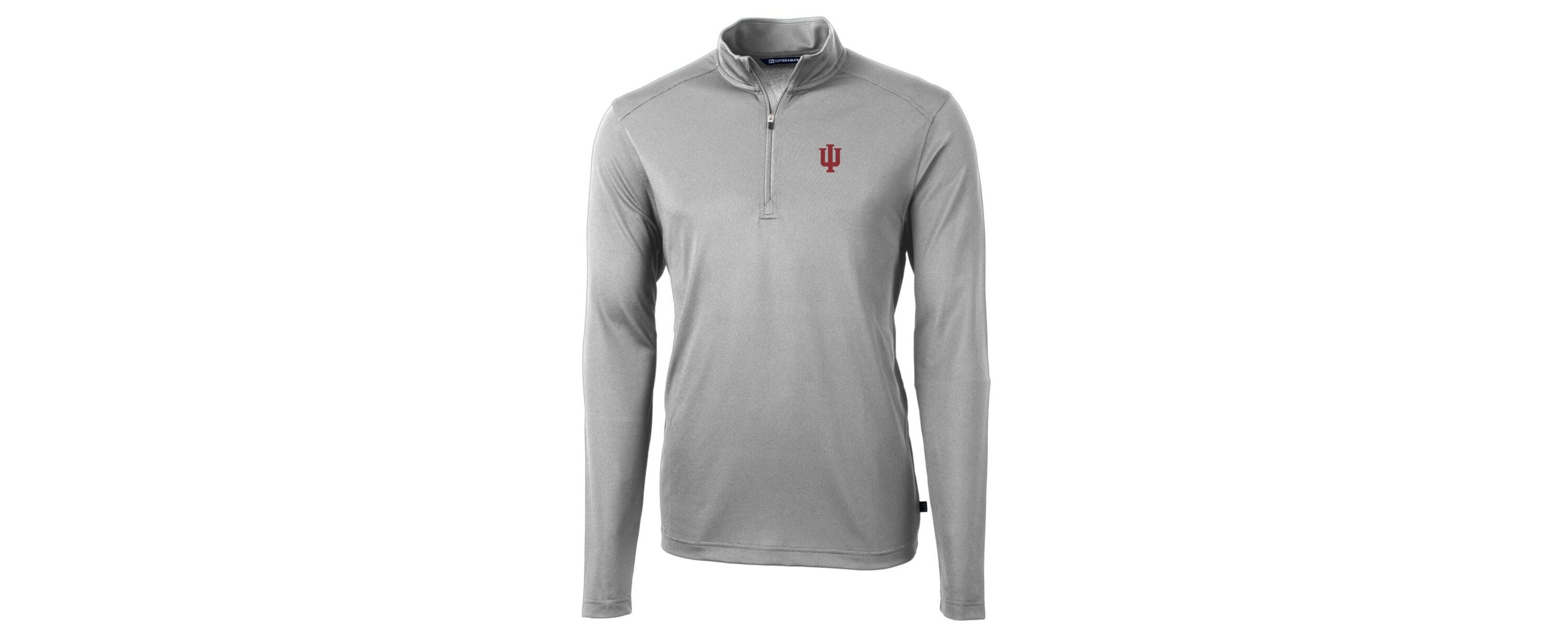NCAA Indiana Hoosiers Big & Tall Virtue Eco Pique Recycled Quarter-Zip Pullover Top