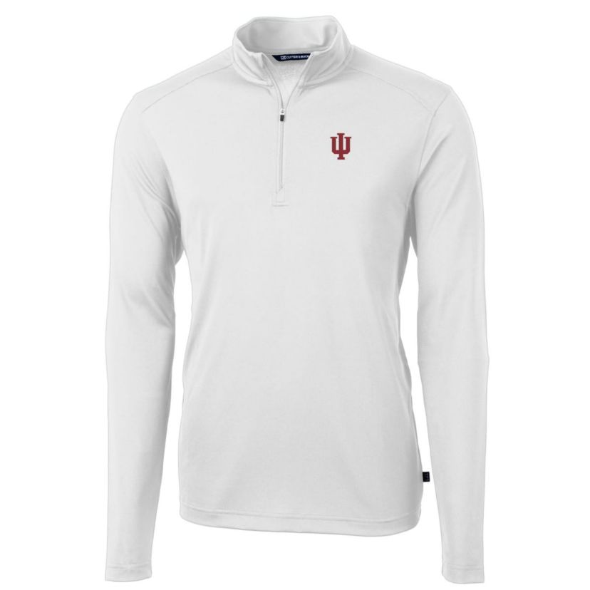 NCAA Indiana Hoosiers Big & Tall Virtue Eco Pique Recycled Quarter-Zip Pullover Top