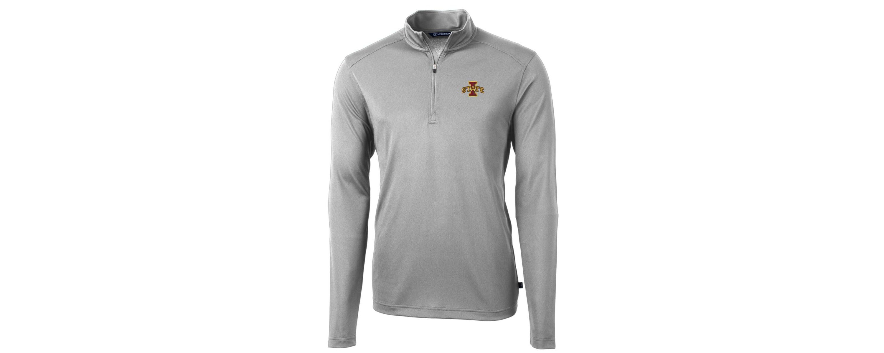 NCAA Iowa State Cyclones Big & Tall Virtue Eco Pique Recycled Quarter-Zip Pullover Top