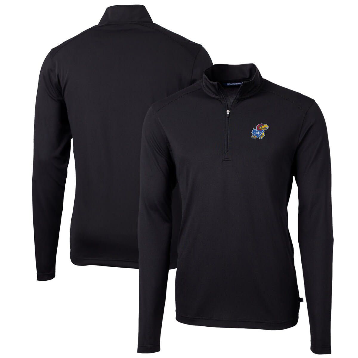 NCAA Kansas Jayhawks Big & Tall Virtue Eco Pique Recycled Quarter-Zip Pullover Top