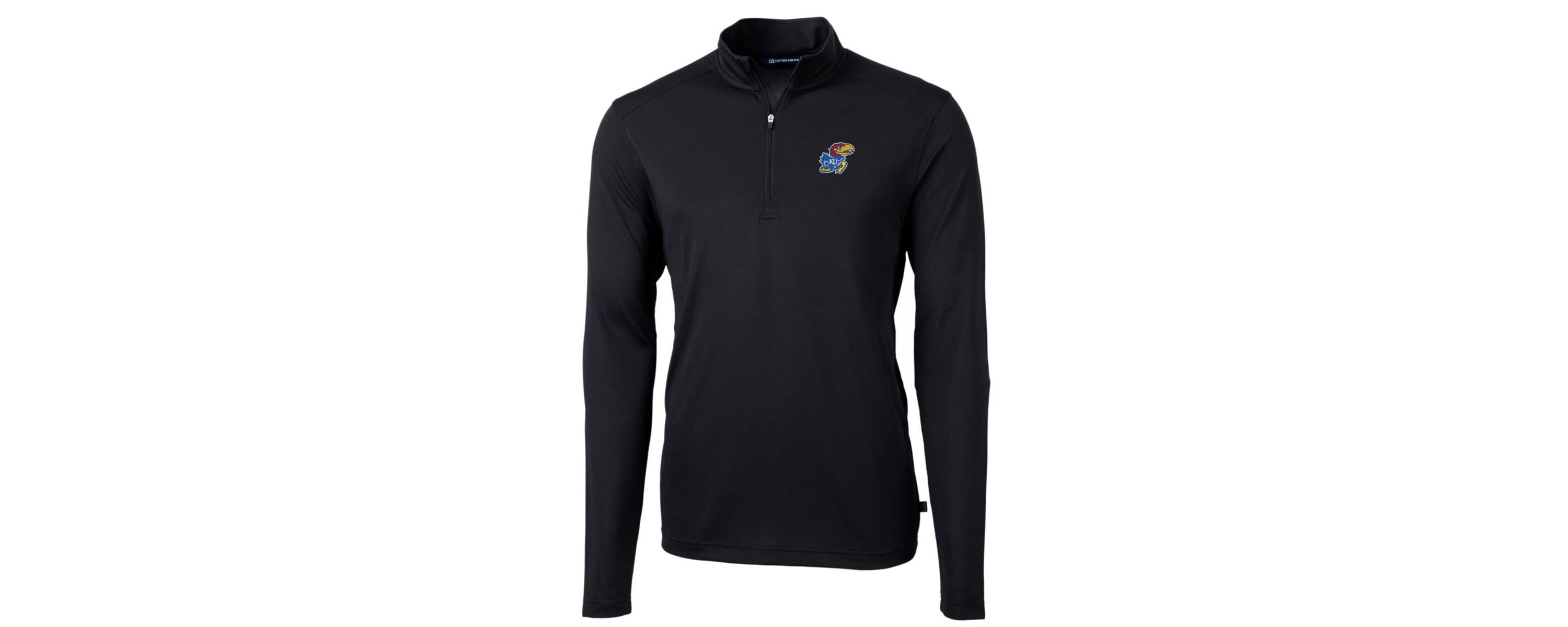 NCAA Kansas Jayhawks Big & Tall Virtue Eco Pique Recycled Quarter-Zip Pullover Top