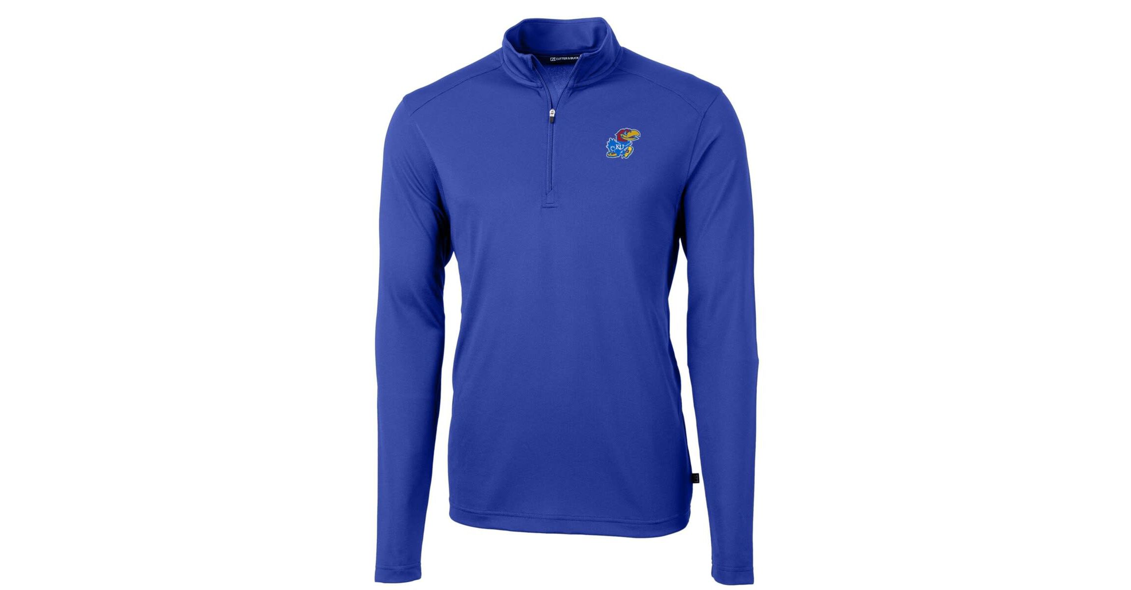 NCAA Kansas Jayhawks Big & Tall Virtue Eco Pique Recycled Quarter-Zip Pullover Top