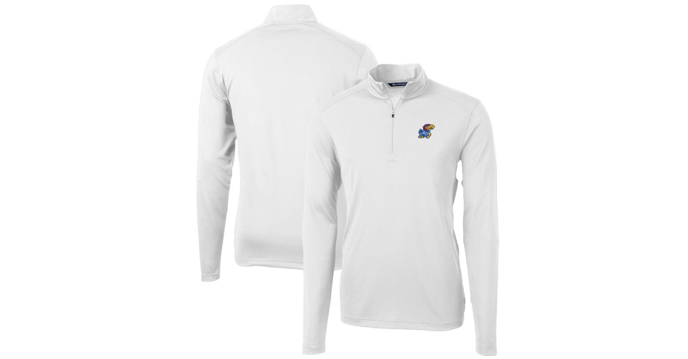 NCAA Kansas Jayhawks Big & Tall Virtue Eco Pique Recycled Quarter-Zip Pullover Top