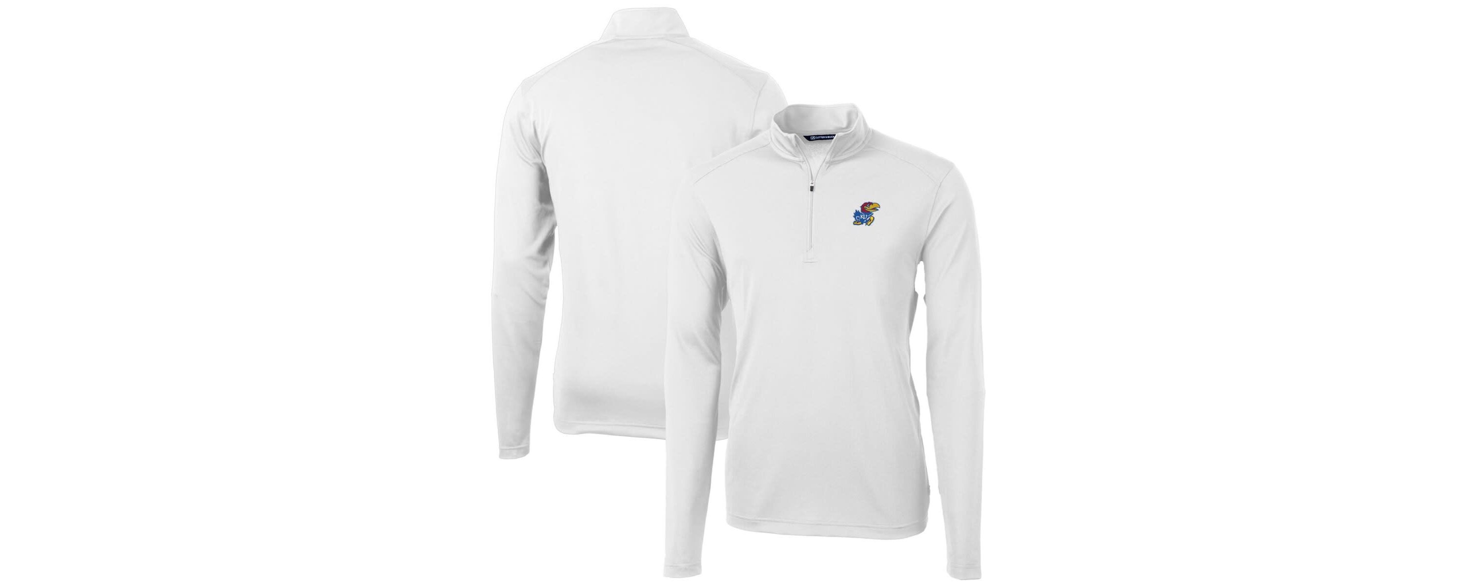 NCAA Kansas Jayhawks Big & Tall Virtue Eco Pique Recycled Quarter-Zip Pullover Top