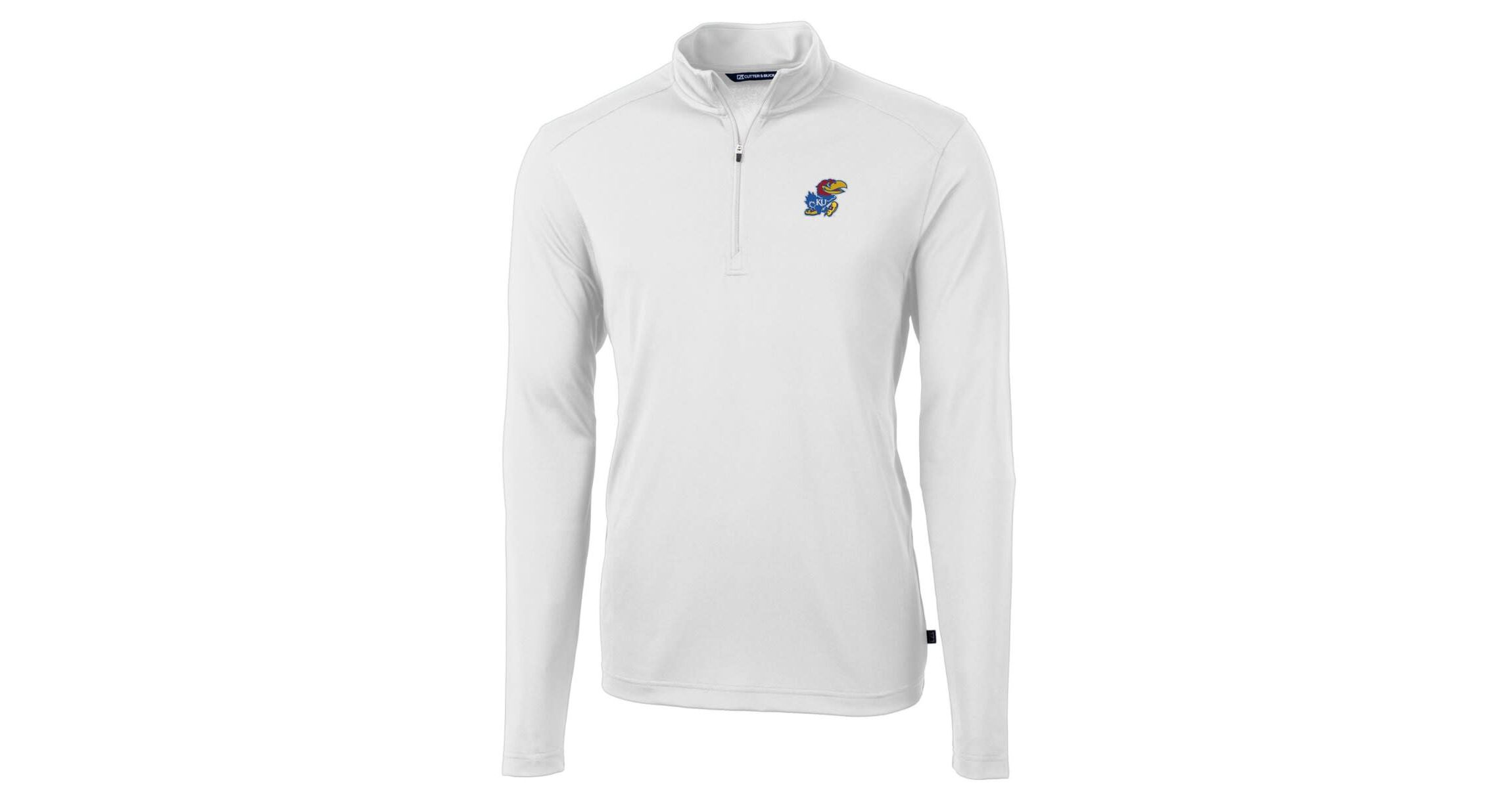 NCAA Kansas Jayhawks Big & Tall Virtue Eco Pique Recycled Quarter-Zip Pullover Top