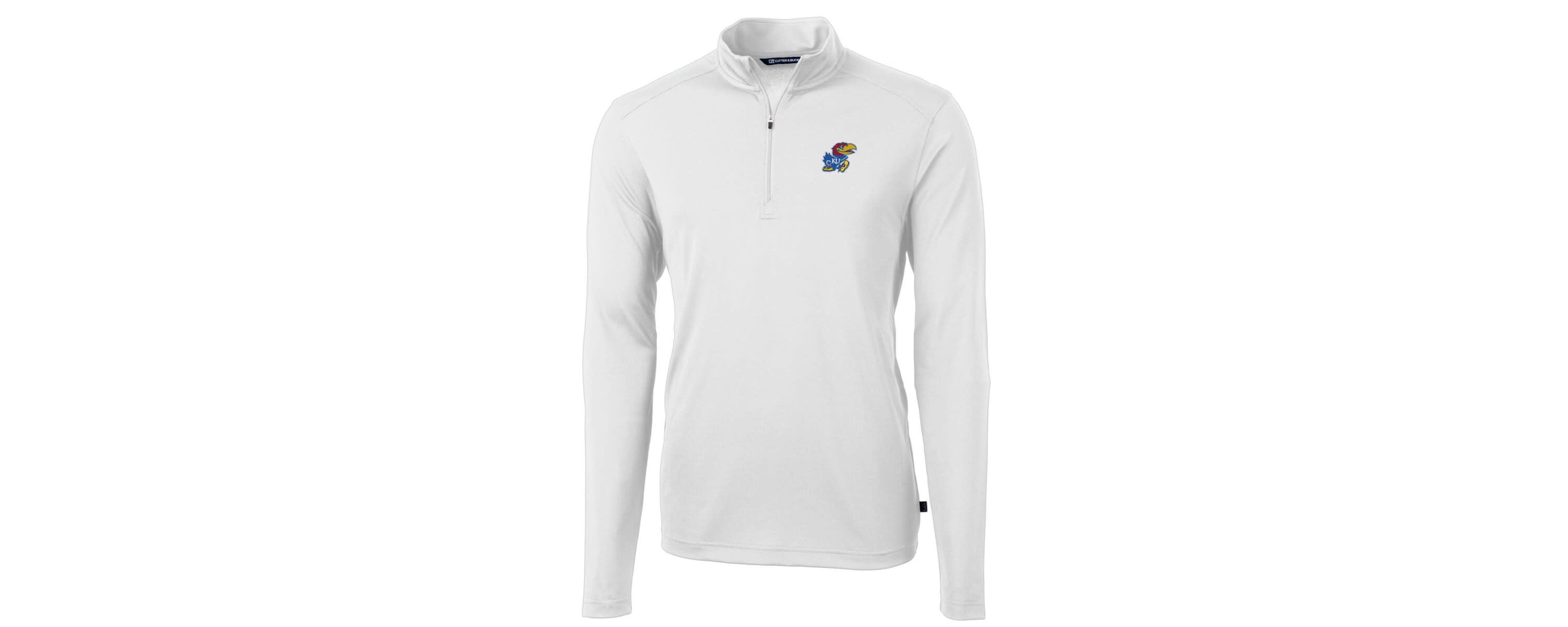 NCAA Kansas Jayhawks Big & Tall Virtue Eco Pique Recycled Quarter-Zip Pullover Top