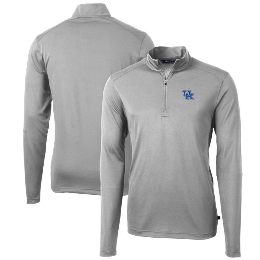 NCAA Kentucky Wildcats Big & Tall Virtue Eco Pique Recycled Quarter-Zip Pullover Top