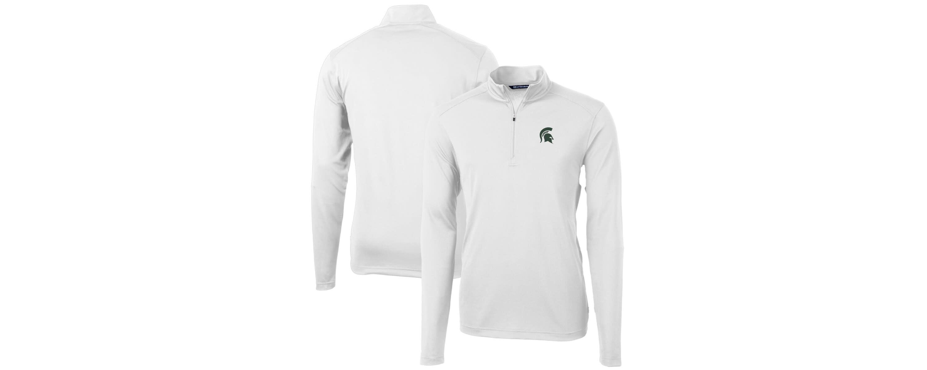 NCAA Michigan State Spartans Big & Tall Virtue Eco Pique Recycled Quarter-Zip Pullover Top